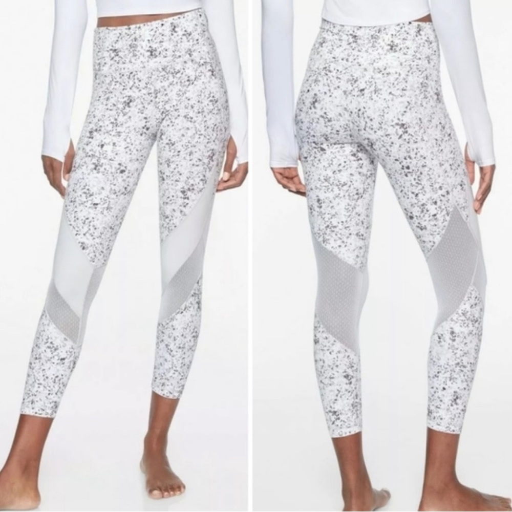 Athleta Sandstone Pattern Salutation Mesh Leggings - image 1